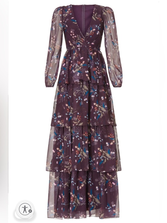 Ieena For Mac Duggal Dresses & Skirts - 🤎 Ieena for Mac Duggal 🤎 Floral Tiered Purple Gown (2)